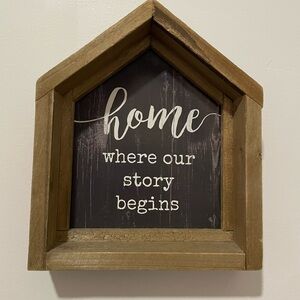 Wooden Home Sign with Inspirational Quote